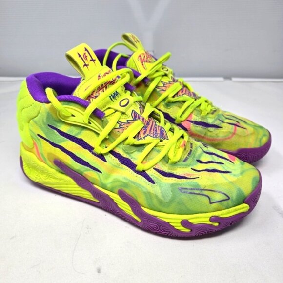 Puma LaMelo Ball MB.03 Spark Youth Size 7 379931-01 01 Of One Yellow Purple Read - Picture 1 of 10
